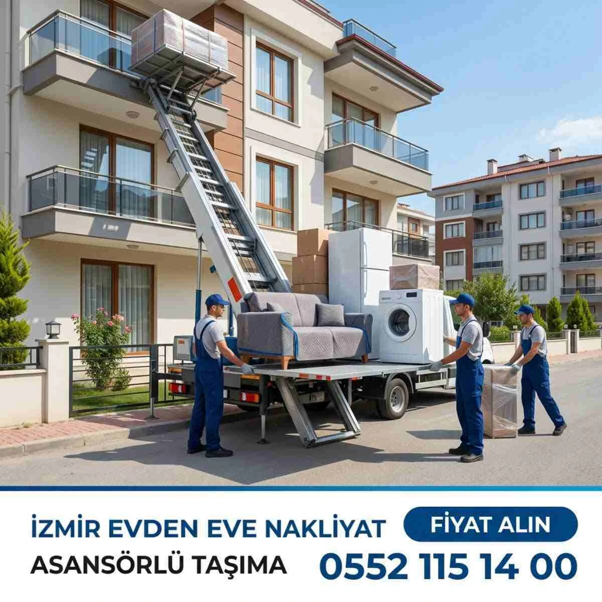 İzmir asansörlü taşıma ve evden eve nakliyat hizmeti