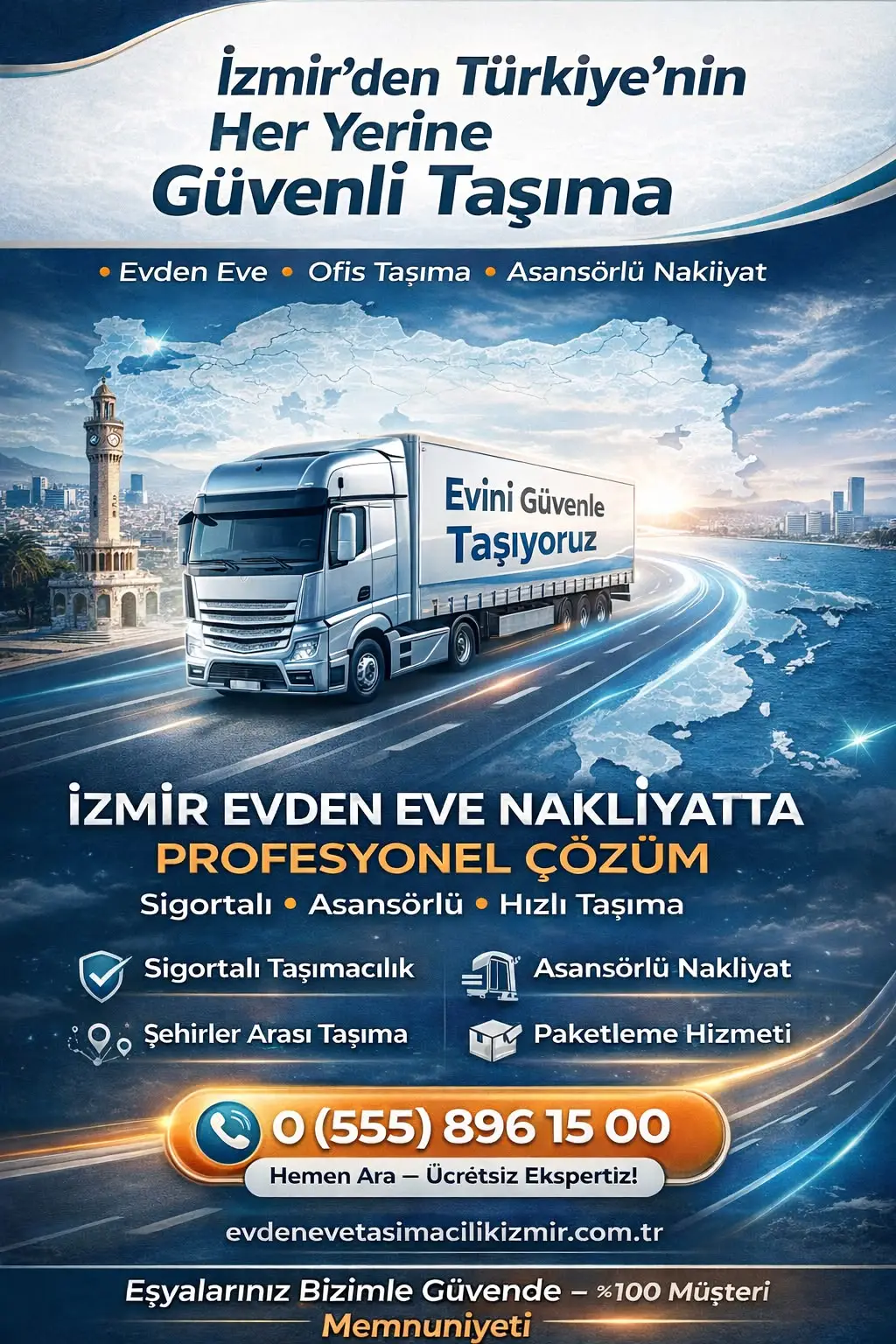 İzmir Balıkesir nakliyat — sigortalı şehirlerarası taşıma kamyonu